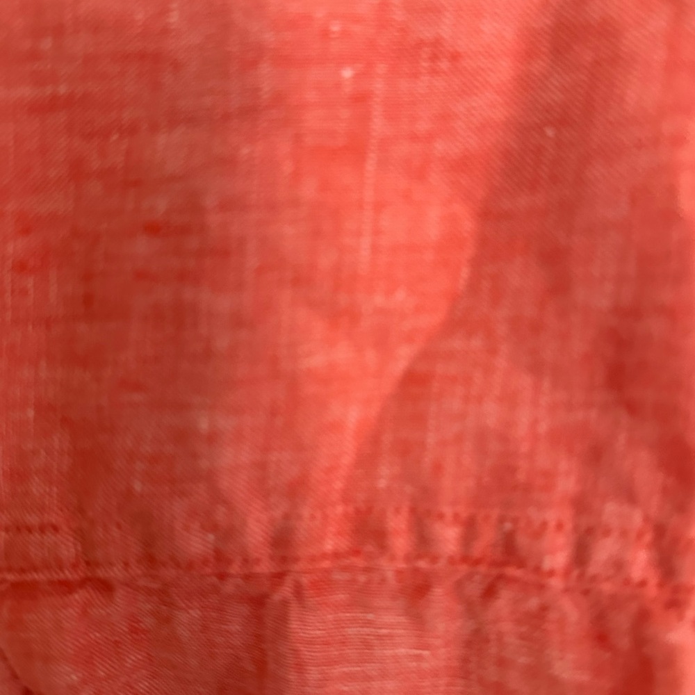 L.L. Bean Orange Casual Button Down Shirt Relaxed Fit - Picture 4 of 6